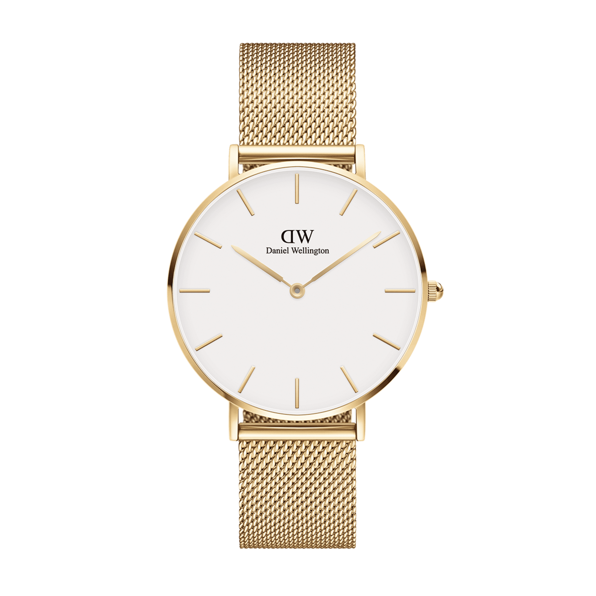  Shop Authentic Daniel Wellington Classic Petite Evergold White Dial Gold Mesh Bracelet Watch For Women - DW00100350 - Luxxuri