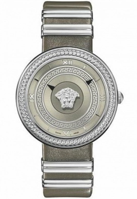  Shop Authentic Versace V Metal Icon Silver Dial Silver & Grey Strap Watch for Women - VLC120016 - Luxxuri