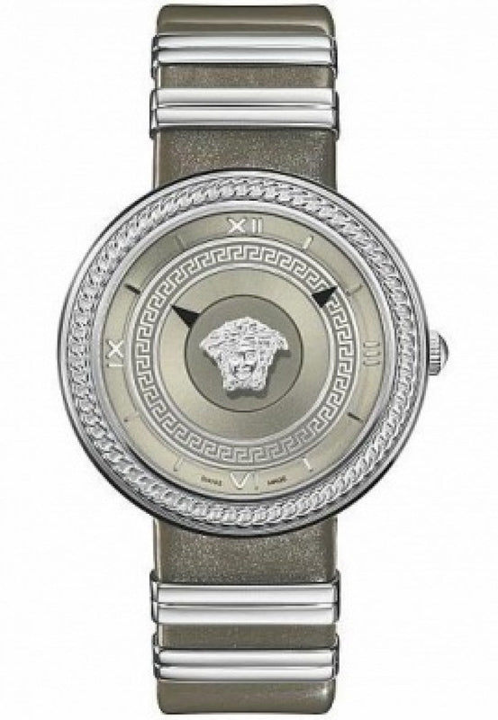  Shop Authentic Versace V Metal Icon Silver Dial Silver & Grey Strap Watch for Women - VLC120016 - Luxxuri