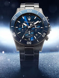  Shop Authentic Maserati Competizione Chronograph Blue Dial Silver Steel Strap Watch For Men - R8873600002 - Luxxuri