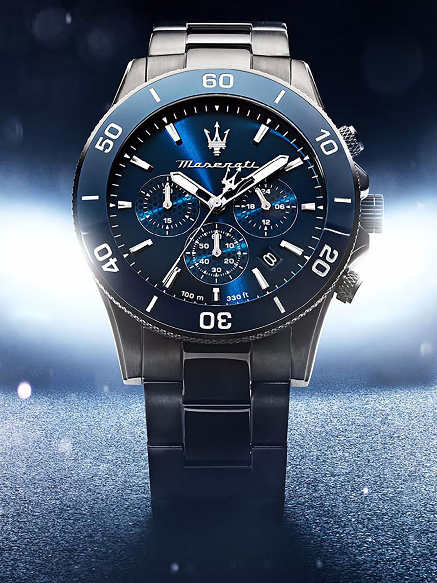  Shop Authentic Maserati Competizione Chronograph Blue Dial Silver Steel Strap Watch For Men - R8873600002 - Luxxuri