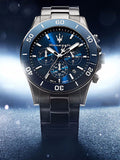  Shop Authentic Maserati Competizione Chronograph Blue Dial Silver Steel Strap Watch For Men - R8873600002 - Luxxuri