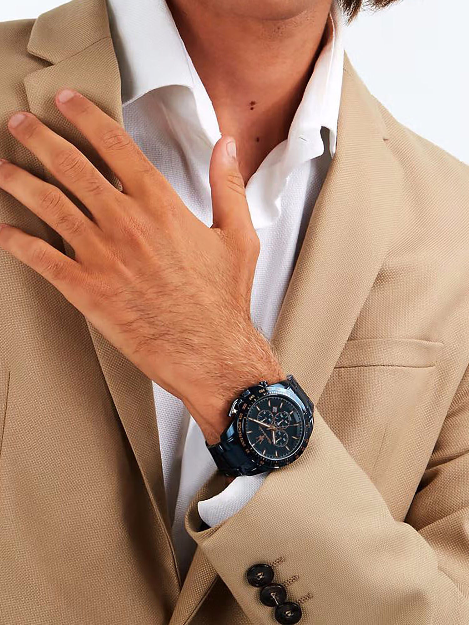  Shop Authentic Maserati Traguardo Chronograph Blue Dial Blue Steel Strap Watch For Men - R8873612054 - Luxxuri