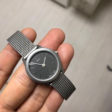  Shop Authentic Calvin Klein Minimal Grey Dial Silver Mesh Bracelet Watch for Women - K3M53154 - Luxxuri