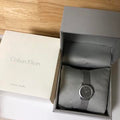  Shop Authentic Calvin Klein Minimal Grey Dial Silver Mesh Bracelet Watch for Women - K3M53154 - Luxxuri