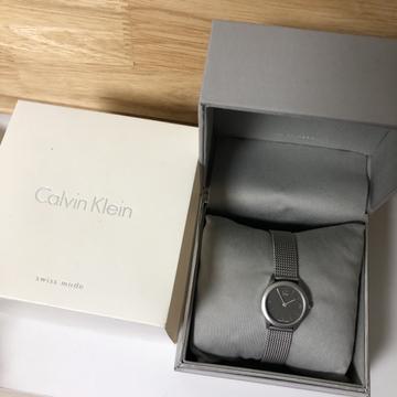  Shop Authentic Calvin Klein Minimal Grey Dial Silver Mesh Bracelet Watch for Women - K3M53154 - Luxxuri