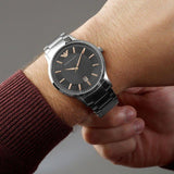  Shop Authentic Emporio Armani Renato Quartz Black Dial Silver Steel Strap Watch For Men - AR11179 - Luxxuri