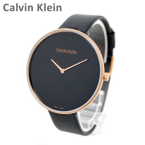  Shop Authentic Calvin Klein Full Moon Black Dial Black Leather Strap Watch for Women - K8Y236C1 - Luxxuri