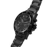  Shop Authentic Emporio Armani Diver Chronograph Black Dial Black Steel Strap Watch For Men - AR11363 - Luxxuri