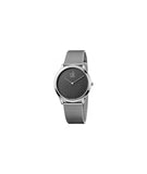  Shop Authentic Calvin Klein Minimalist Black Dial Silver Mesh Bracelet Watch for Men - K3M2112X - Luxxuri