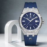  Shop Authentic Maurice Lacroix Aikon Automatic Date Blue Dial Blue Silicone Strap Watch For Men - AI6008-SS000-430-4 - Luxxuri