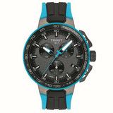  Shop Authentic Tissot T Race Cycling Chronograph Black Dial Two Tone Rubber Strap Watch For Men - T111.417.37.441.05 - Luxxuri