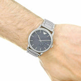  Shop Authentic Emporio Armani Classic Quartz Grey Dial Silver Steel Strap Watch For Men - AR11134 - Luxxuri