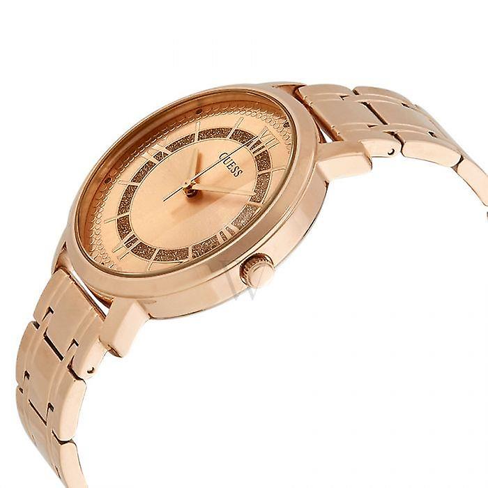 Guess Montauk Rose Gold Dial Rose Gold Steel Strap Watch For Women - W0933L3
