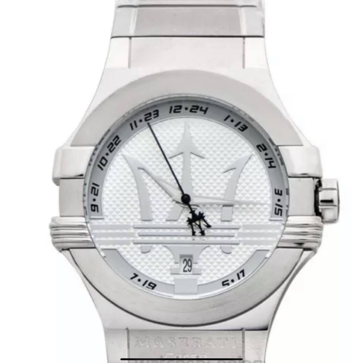  Shop Authentic Maserati Potenza Silver Dial Silver Steel Strap Watch For Men - R8853108002 - Luxxuri