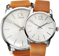  Shop Authentic Calvin Klein City Quartz White Dial Light Brown Leather Strap Watch For Men - K2G21138 - Luxxuri