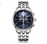  Shop Authentic Citizen Eco Drive Chronograph Blue Dial Silver Steel Strap Watch For Men - AT2140-55L - Luxxuri
