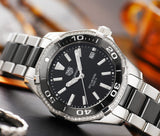  Shop Authentic Tag Heuer Aquaracer Quartz Diamonds Black Dial Two Tone Steel Strap Watch for Women - WAY131G.BA0913 - Luxxuri