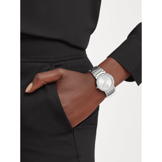  Shop Authentic Bvlgari Bvlgari Lady Silver Dial Silver Steel Strap Watch for Women - BVLGARI103575 - Luxxuri