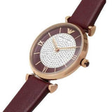  Shop Authentic Emporio Armani Gianni T Bar Crystals Maroon Dial Maroon Leather Strap Watch for Women - AR11487 - Luxxuri