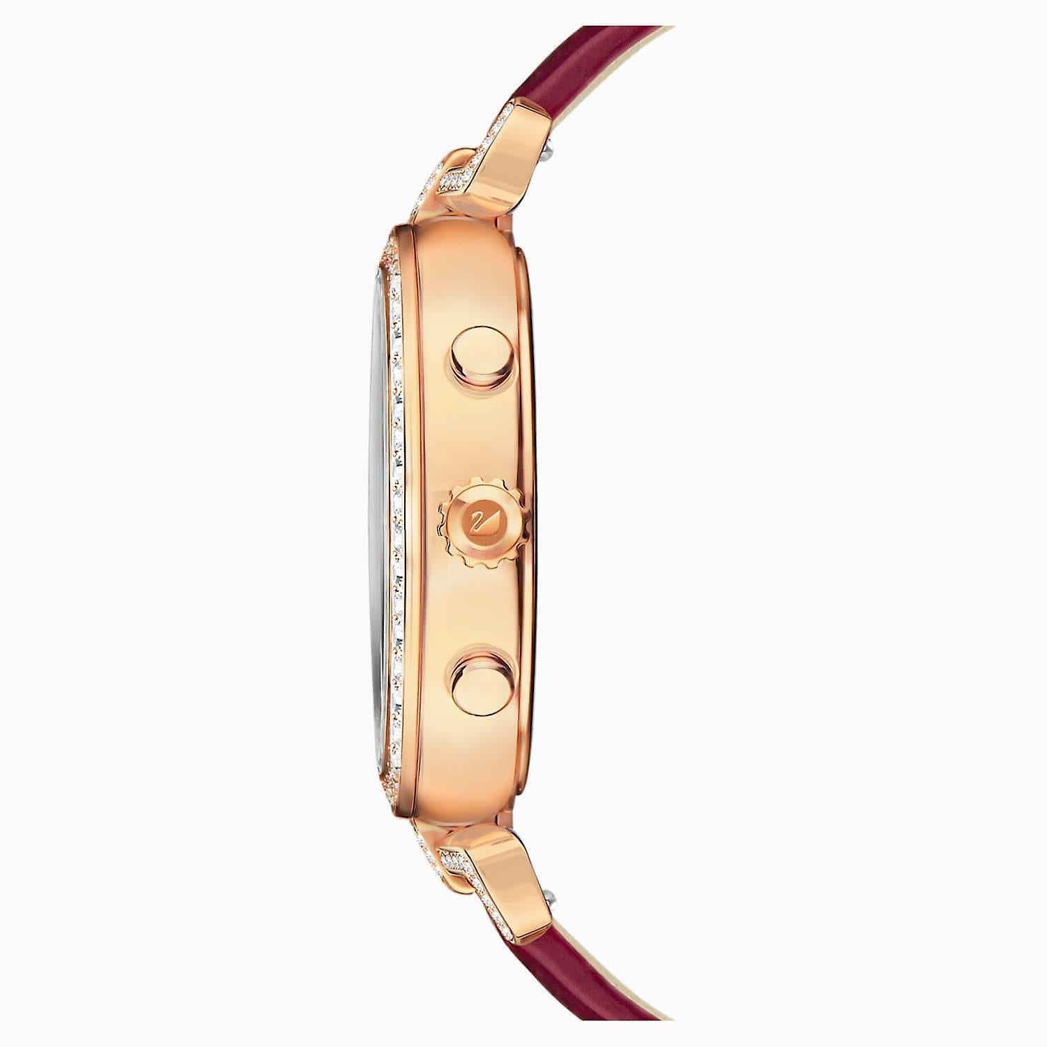  Shop Authentic Swarovski Era Journey Red Dial Red Leather Strap Watch for Women - 5416701 - Luxxuri