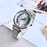  Shop Authentic Guess Soho Silver DIal Stainless Steel Mesh Bracelet Watch For Women - W0638L1 - Luxxuri