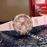  Shop Authentic Guess Frontier Diamonds Rose Gold Dial Pink Rubber Strap Watch For Women - W1160L5 - Luxxuri
