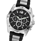  Shop Authentic Guess Intrepid Chronograph Black Dial Two Tone Steel Strap Watch for Men - W0167G1 - Luxxuri