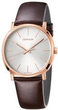  Shop Authentic Calvin Klein Posh Silver Dial Brown Leather Strap Watch for Men - K8Q316G6 - Luxxuri