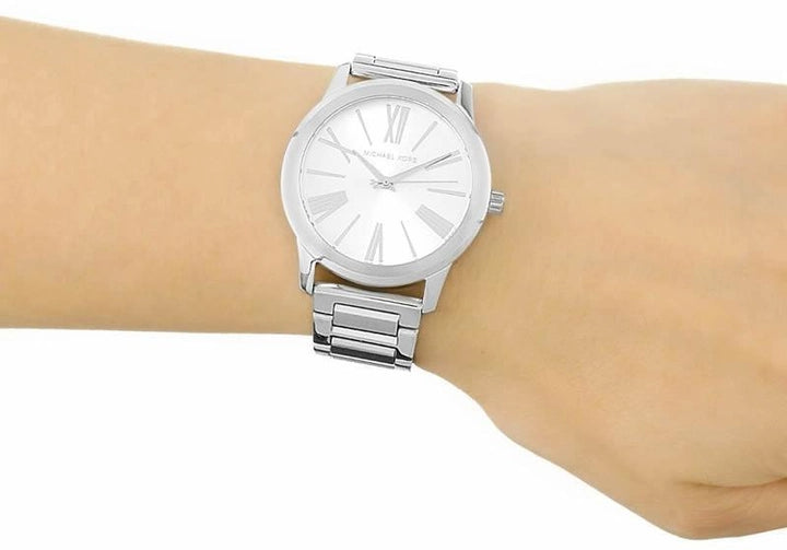  Shop Authentic Michael Kors Hartman Quartz Silver Dial Silver Steel Strap Watch For Women - MK3489 - Luxxuri