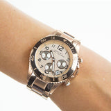 Shop Authentic Marc Jacobs Rock Chronograph Rose Gold Dial Rose Gold Steel Strap Watch for Women - MBM3156 - Luxxuri
