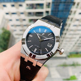  Shop Authentic Maurice Lacroix Aikon Date Automatic Black Dial Black Leather Strap Watch For Men - AI6008-SS001-330-1 - Luxxuri
