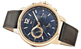  Shop Authentic Tommy Hilfiger London Chronograph Blue Dial Brown Leather Strap Watch for Men - 1791532 - Luxxuri