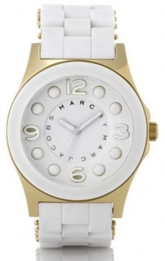  Shop Authentic Marc Jacobs Dress White Dial White Silicone Strap Watch for Women - MBM2500 - Luxxuri