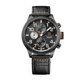  Shop Authentic Tommy Hilfiger Trent Multifunction Black Dial Black Leather Strap Watch for Men - 1791136 - Luxxuri