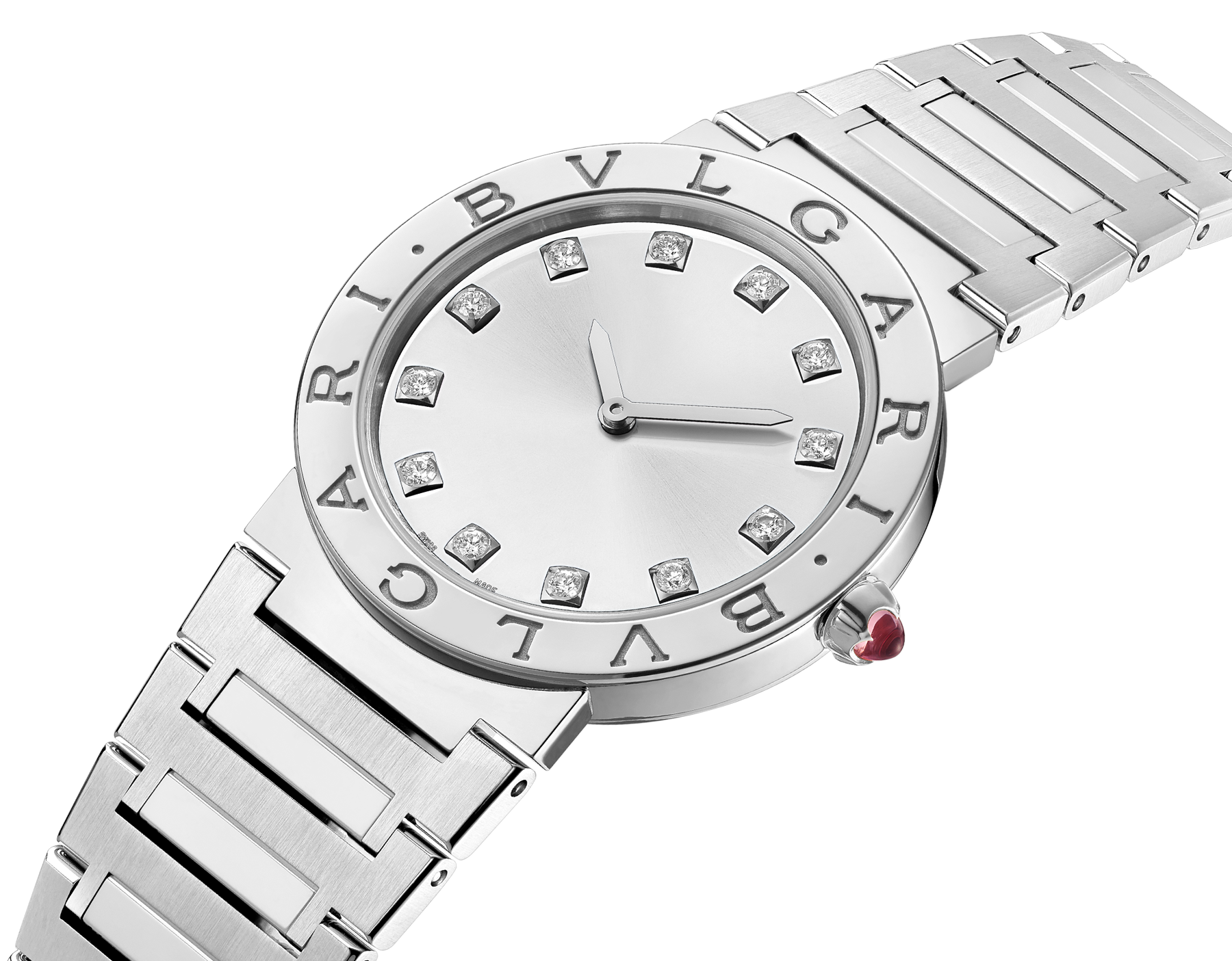  Shop Authentic Bvlgari Bvlgari Bvlgari Lady Diamonds Silver Dial Silver Steel Strap Watch for Women - BVLGARI103696 - Luxxuri