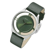  Shop Authentic Marc Jacobs Tether Transparent Green Dial Green Leather Strap Watch for Women - MBM1378 - Luxxuri