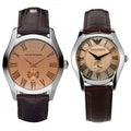  Shop Authentic Emporio Armani Classic Quartz Beige Dial Brown Leather Strap Watch For Men - AR0646 - Luxxuri