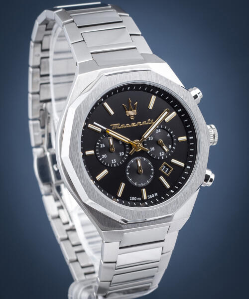  Shop Authentic Maserati Stile Chronograph Black Dial Silver Steel Strap Watch For Men - R8873642010 - Luxxuri