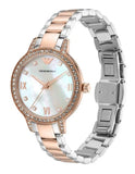 Shop Authentic Emporio Armani Cleo Mother of Pearl Dial Two Tone Steel Strap Watch For Women - AR11499 - Luxxuri