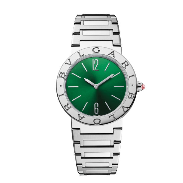  Shop Authentic Bvlgari Bvlgari Bvlgari Lady Green Dial Silver Steel Strap Watch for Women - BVLGARI103693 - Luxxuri