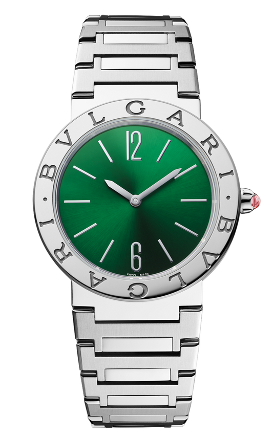  Shop Authentic Bvlgari Bvlgari Bvlgari Lady Green Dial Silver Steel Strap Watch for Women - BVLGARI103693 - Luxxuri