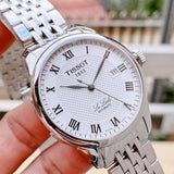  Shop Authentic Tissot T Classic Le Locle Automatic White Dial Silver Steel Strap Watch For Men - T41.1.483.33 - Luxxuri