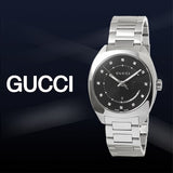  Shop Authentic Gucci GG2570 Diamonds Black Dial Silver Steel Strap Watch For Women - YA142404 - Luxxuri
