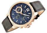  Shop Authentic Tommy Hilfiger London Chronograph Blue Dial Brown Leather Strap Watch for Men - 1791532 - Luxxuri