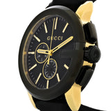  Shop Authentic Gucci G Chrono Black Dial Black Leather Strap Watch For Men - YA101203 - Luxxuri