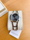  Shop Authentic Calvin Klein Class Black Dial Silver Steel Strap Watch for Women - K6R23121 - Luxxuri
