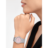  Shop Authentic Bvlgari Bvlgari Bvlgari Quartz Pink Dial Silver Steel Strap Watch for Women - BVLGARI103711 - Luxxuri