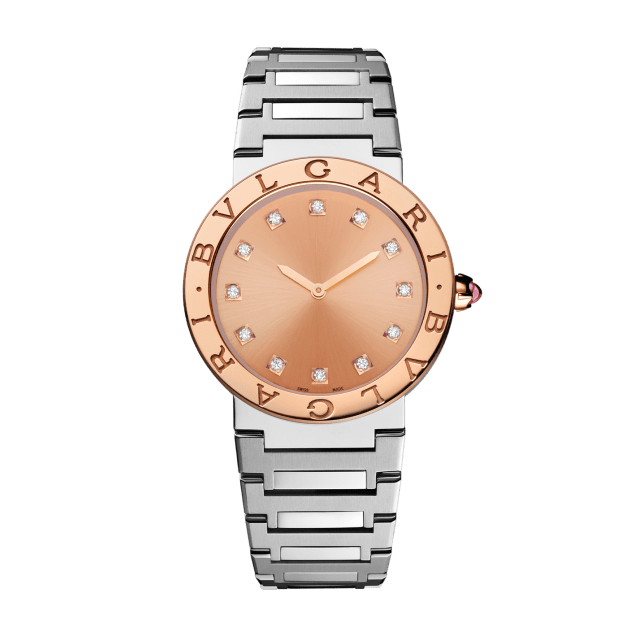  Shop Authentic Bvlgari Bvlgari Bvlgari Resort Limited Edition Diamonds Gold Dial Silver Steel Strap Watch for Women - BVLGARI103682 - Luxxuri