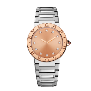  Shop Authentic Bvlgari Bvlgari Bvlgari Resort Limited Edition Diamonds Gold Dial Silver Steel Strap Watch for Women - BVLGARI103682 - Luxxuri